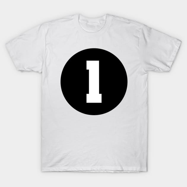 Number One - 1 T-Shirt by SPAZE